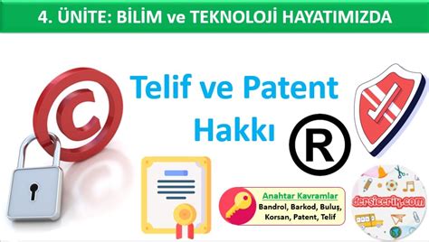 patent ve telif nedir